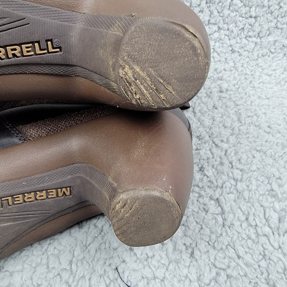 MERRELL Women's Evera Rush Slip on Clogs size 7.5 leather dark brown‎ expresso - Picture 14 of 14
